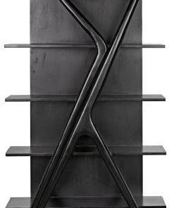 HOME OFFICE Noir Vetra Bookcase, Hand Rubbed Black