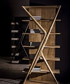 HOME OFFICE Noir Vetra Bookcase, Hand Rubbed Black