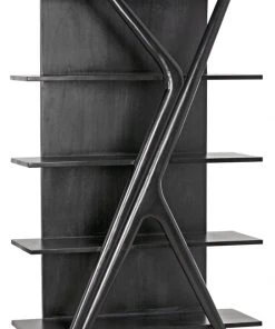 HOME OFFICE Noir Vetra Bookcase, Hand Rubbed Black