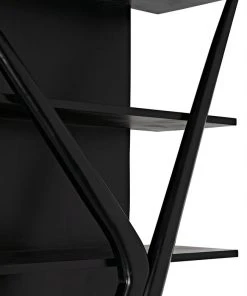 HOME OFFICE Noir Vetra Bookcase, Hand Rubbed Black