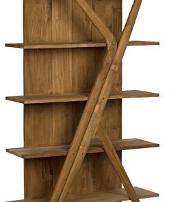 Noir Vetra Bookcase, Teak HOME OFFICE