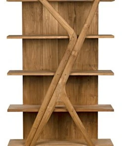 Noir Vetra Bookcase, Teak HOME OFFICE