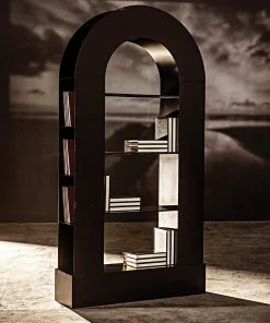 HOME OFFICE Noir Triumph Bookcase, Black Metal