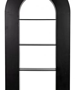 HOME OFFICE Noir Triumph Bookcase, Black Metal