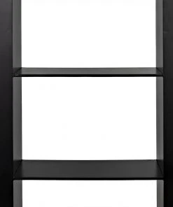 HOME OFFICE Noir Triumph Bookcase, Black Metal