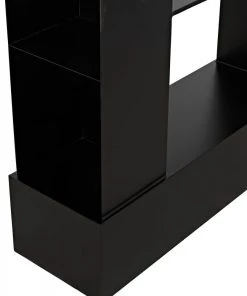 HOME OFFICE Noir Triumph Bookcase, Black Metal