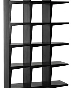 HOME OFFICE Noir Savant Bookcase, Hand Rubbed Black