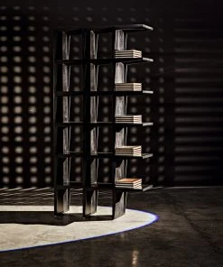 HOME OFFICE Noir Savant Bookcase, Hand Rubbed Black