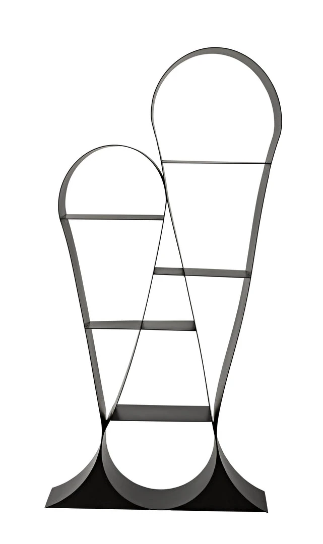 HOME OFFICE Noir Zaha Bookcase, Black Metal 12 HOME OFFICE Noir Zaha Bookcase, Black Metal