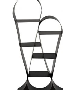 HOME OFFICE Noir Zaha Bookcase, Black Metal 14 HOME OFFICE Noir Zaha Bookcase, Black Metal