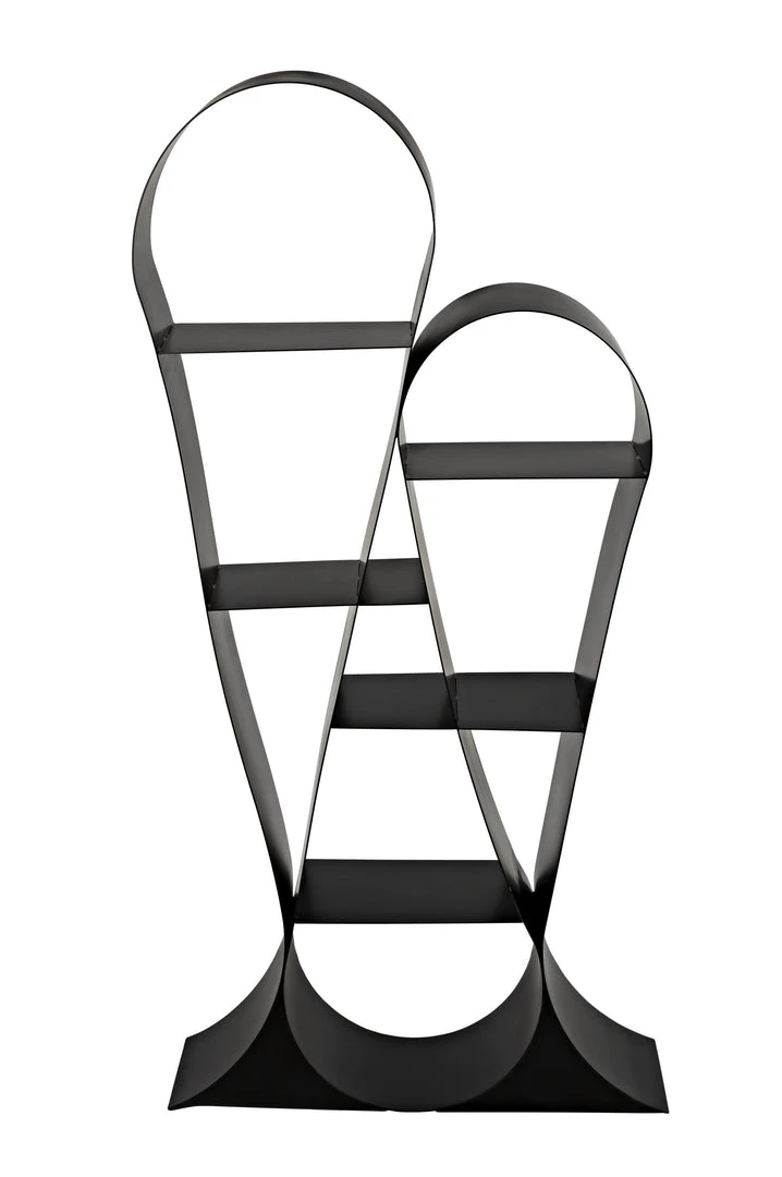 HOME OFFICE Noir Zaha Bookcase, Black Metal 5 HOME OFFICE Noir Zaha Bookcase, Black Metal