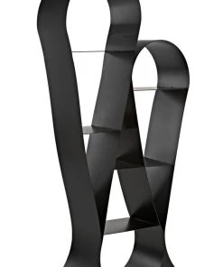 HOME OFFICE Noir Zaha Bookcase, Black Metal 16 HOME OFFICE Noir Zaha Bookcase, Black Metal