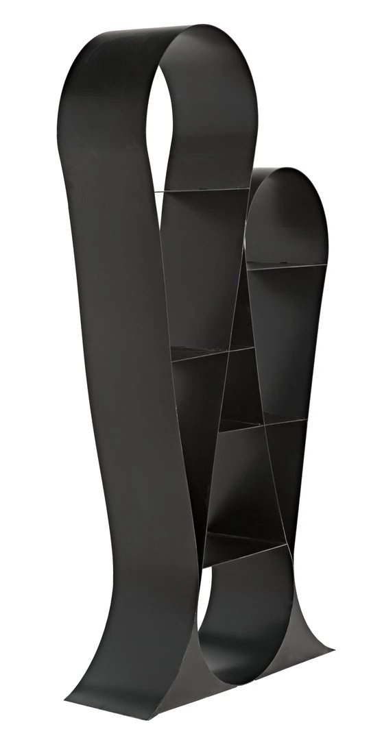 HOME OFFICE Noir Zaha Bookcase, Black Metal 8 HOME OFFICE Noir Zaha Bookcase, Black Metal