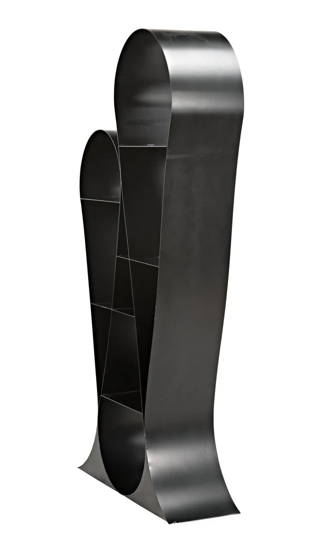 HOME OFFICE Noir Zaha Bookcase, Black Metal 11 HOME OFFICE Noir Zaha Bookcase, Black Metal