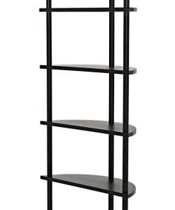 Noir Spago Bookcase, Black Metal HOME OFFICE