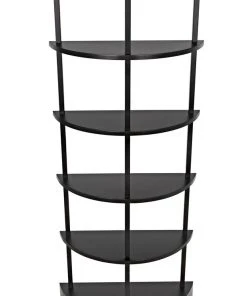 Noir Spago Bookcase, Black Metal HOME OFFICE