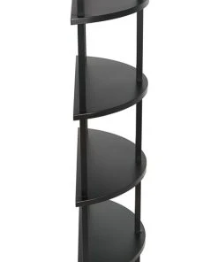 Noir Spago Bookcase, Black Metal HOME OFFICE