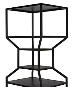 Noir Downtown A Bookcase, Black Metal HOME OFFICE 21 Noir Downtown A Bookcase, Black Metal HOME OFFICE