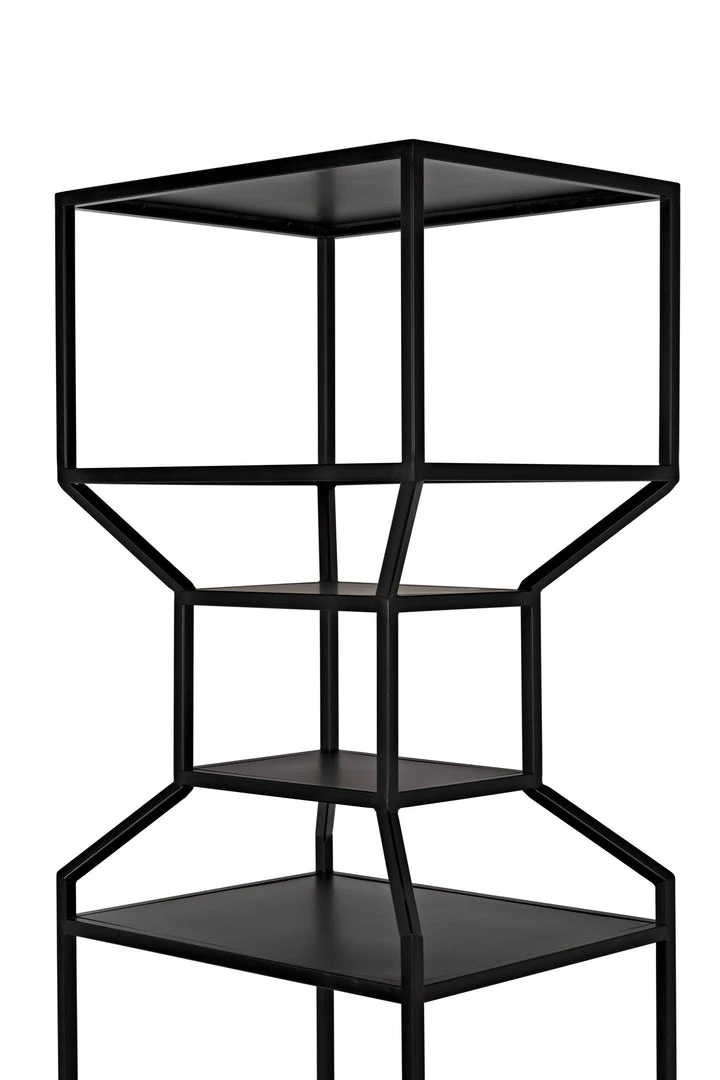 Noir Downtown A Bookcase, Black Metal HOME OFFICE 12 Noir Downtown A Bookcase, Black Metal HOME OFFICE