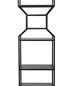 Noir Downtown A Bookcase, Black Metal HOME OFFICE 14 Noir Downtown A Bookcase, Black Metal HOME OFFICE