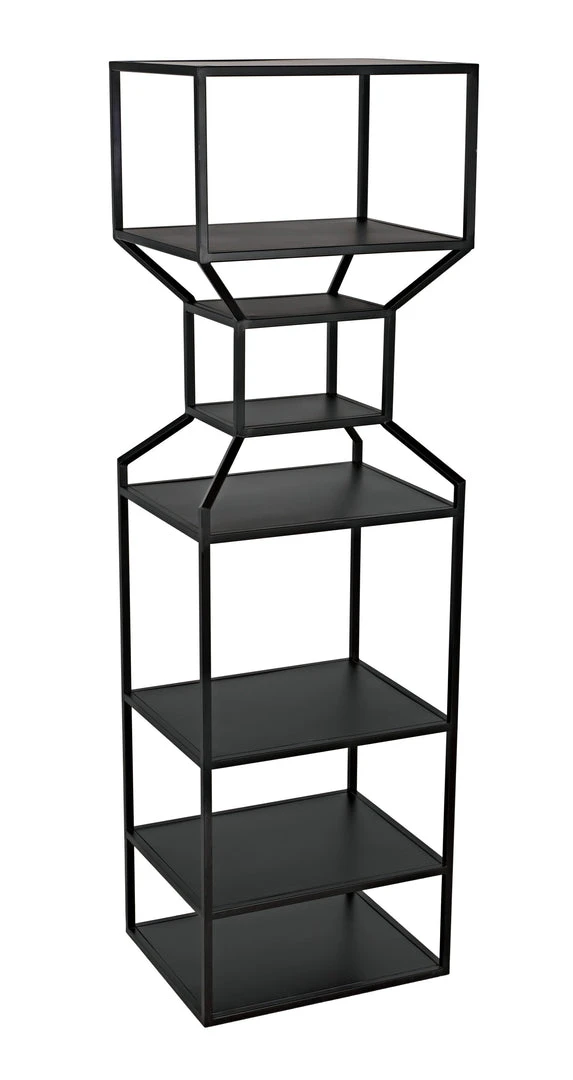 Noir Downtown A Bookcase, Black Metal HOME OFFICE 6 Noir Downtown A Bookcase, Black Metal HOME OFFICE