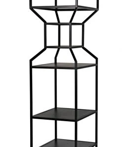 Noir Downtown A Bookcase, Black Metal HOME OFFICE 16 Noir Downtown A Bookcase, Black Metal HOME OFFICE