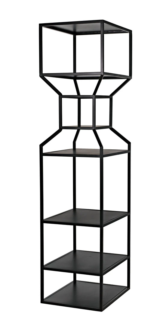 Noir Downtown A Bookcase, Black Metal HOME OFFICE 7 Noir Downtown A Bookcase, Black Metal HOME OFFICE