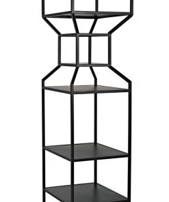 Noir Downtown A Bookcase, Black Metal HOME OFFICE 19 Noir Downtown A Bookcase, Black Metal HOME OFFICE