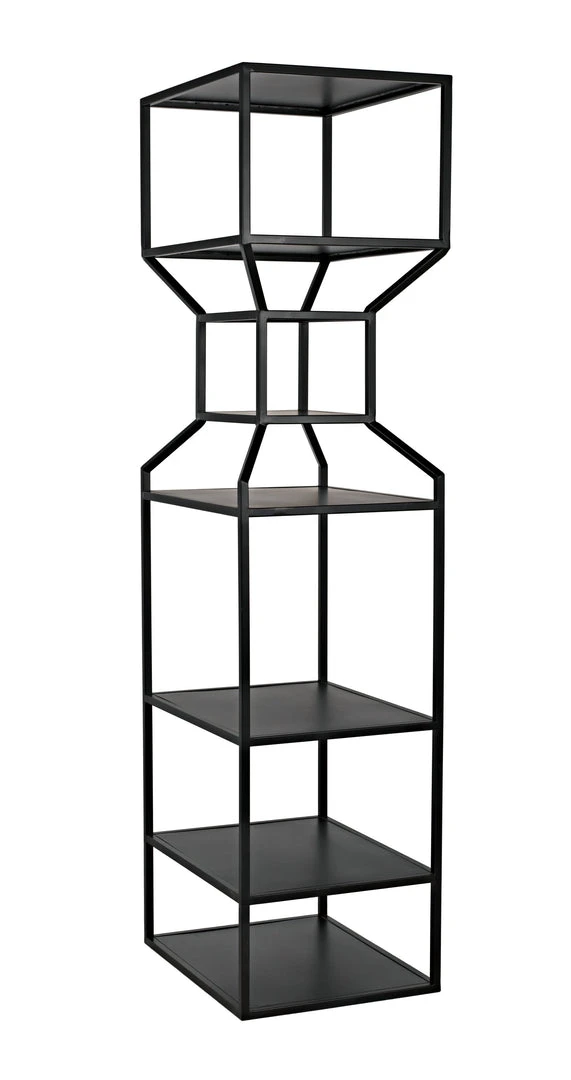 Noir Downtown A Bookcase, Black Metal HOME OFFICE 10 Noir Downtown A Bookcase, Black Metal HOME OFFICE