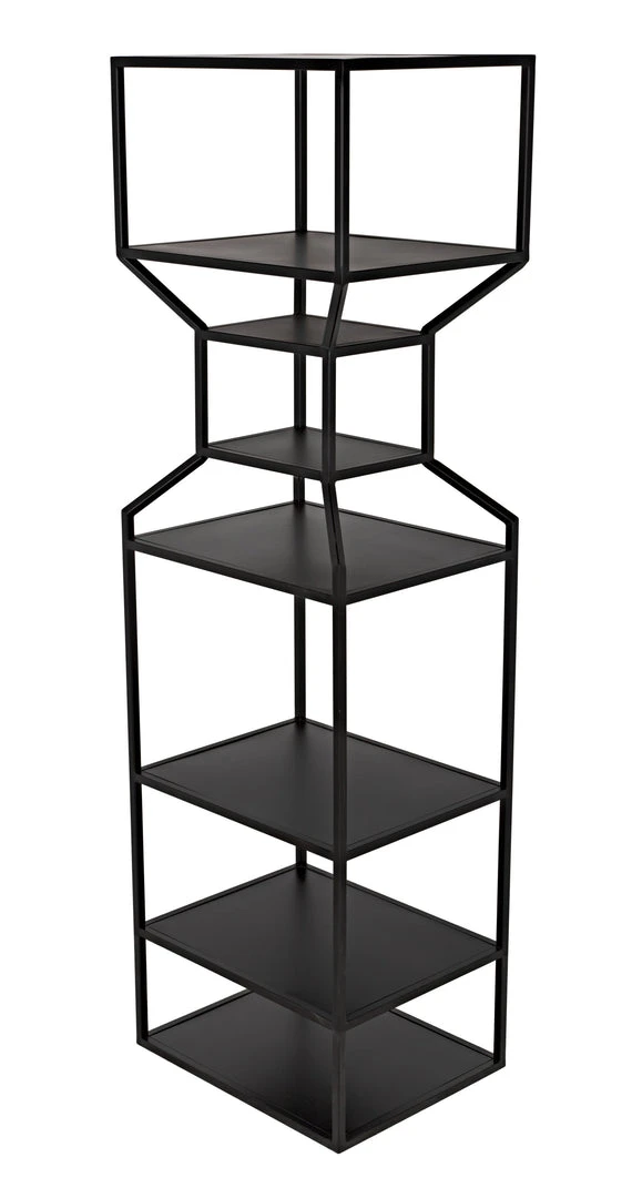 Noir Downtown A Bookcase, Black Metal HOME OFFICE 11 Noir Downtown A Bookcase, Black Metal HOME OFFICE