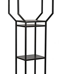 Noir Downtown B Bookcase, Black Metal