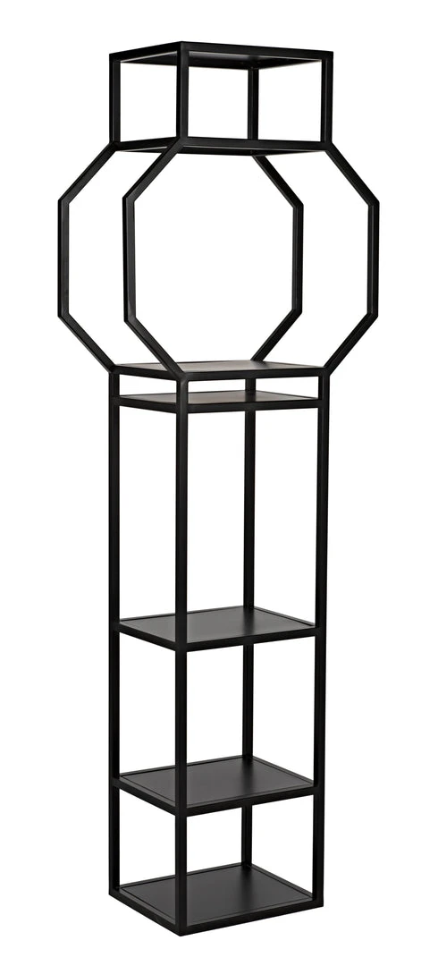 Noir Downtown B Bookcase, Black Metal 3 Noir Downtown B Bookcase, Black Metal