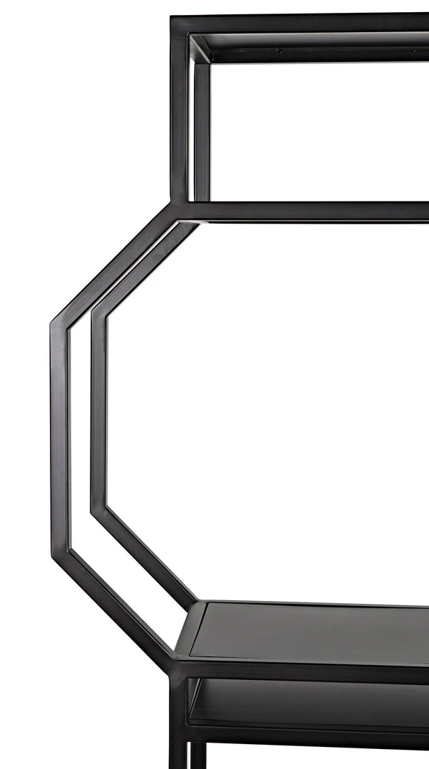 Noir Downtown B Bookcase, Black Metal 12 Noir Downtown B Bookcase, Black Metal