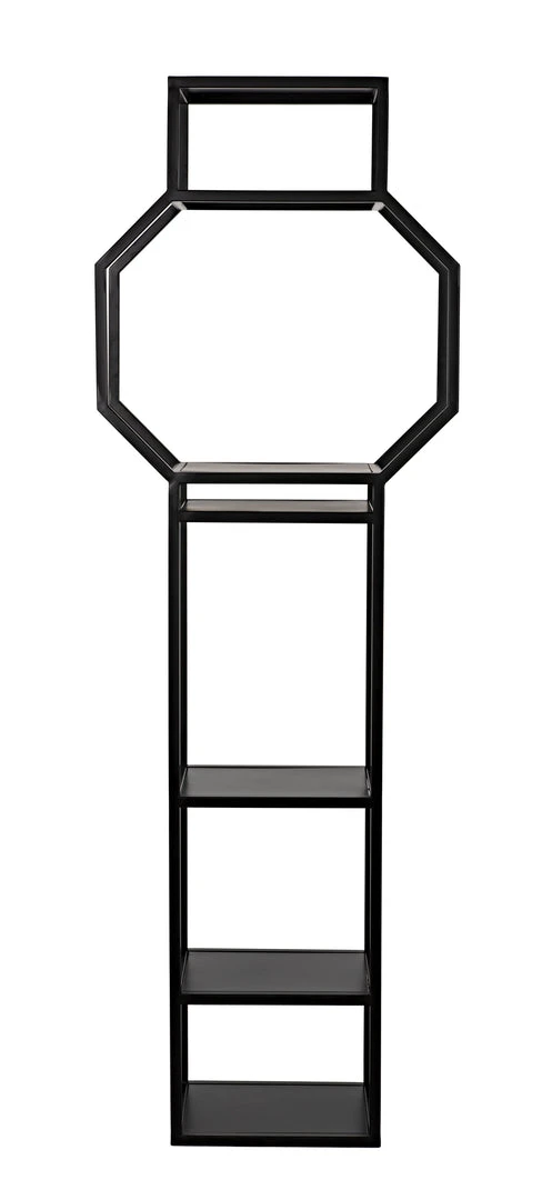 Noir Downtown B Bookcase, Black Metal 5 Noir Downtown B Bookcase, Black Metal