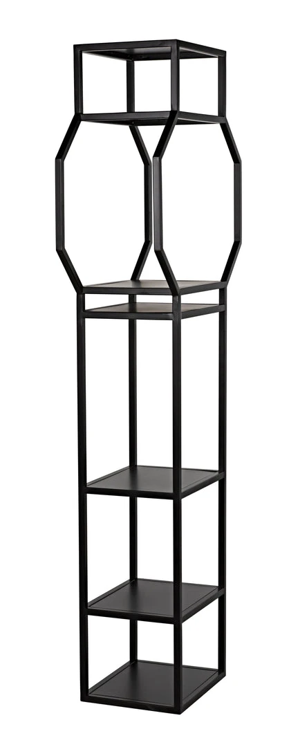 Noir Downtown B Bookcase, Black Metal 7 Noir Downtown B Bookcase, Black Metal