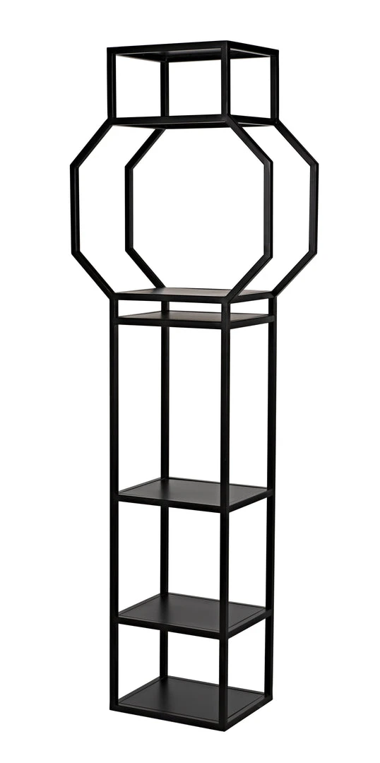 Noir Downtown B Bookcase, Black Metal 10 Noir Downtown B Bookcase, Black Metal