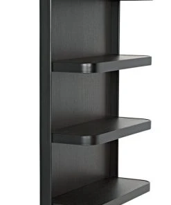 HOME OFFICE Noir Dido Bookcase, Black Metal