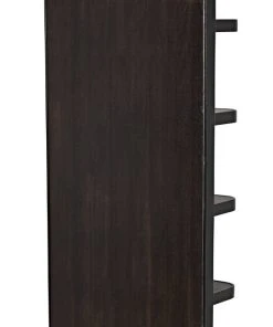 HOME OFFICE Noir Dido Bookcase, Black Metal