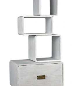 HOME OFFICE Noir Belini Bookcase, White Wash