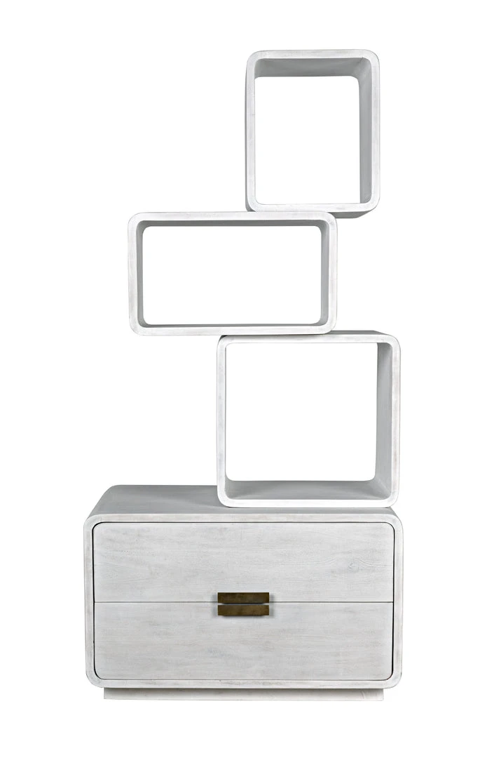 HOME OFFICE Noir Belini Bookcase, White Wash 5 HOME OFFICE Noir Belini Bookcase, White Wash