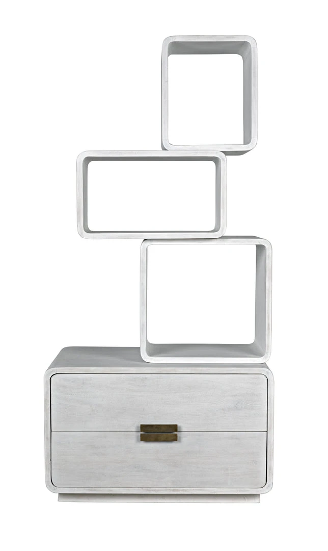 HOME OFFICE Noir Belini Bookcase, White Wash 6 HOME OFFICE Noir Belini Bookcase, White Wash