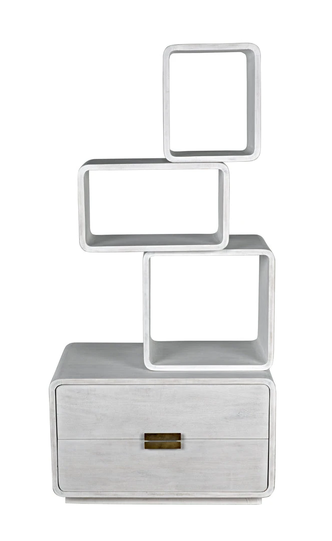 HOME OFFICE Noir Belini Bookcase, White Wash 7 HOME OFFICE Noir Belini Bookcase, White Wash