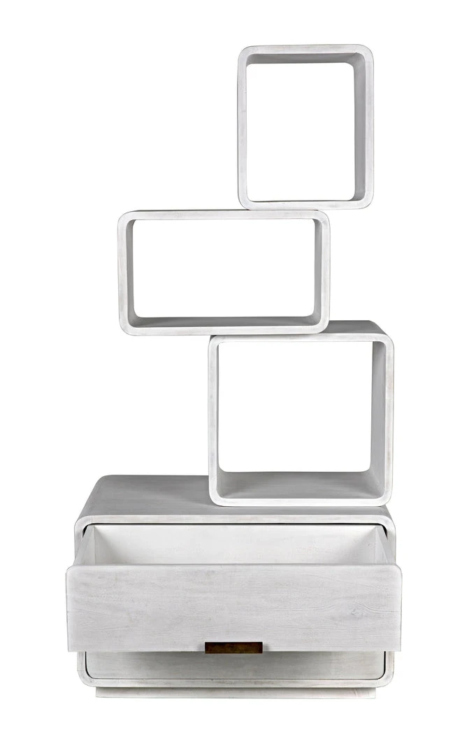 HOME OFFICE Noir Belini Bookcase, White Wash 8 HOME OFFICE Noir Belini Bookcase, White Wash