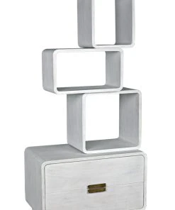 HOME OFFICE Noir Belini Bookcase, White Wash 18 HOME OFFICE Noir Belini Bookcase, White Wash