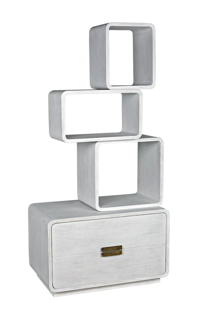 HOME OFFICE Noir Belini Bookcase, White Wash 10 HOME OFFICE Noir Belini Bookcase, White Wash