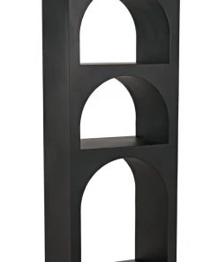 Noir Aqueduct Bookcase, A, Black Metal