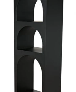 Noir Aqueduct Bookcase, A, Black Metal