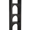 HOME OFFICE Noir Aqueduct Bookcase, B, Black Metal