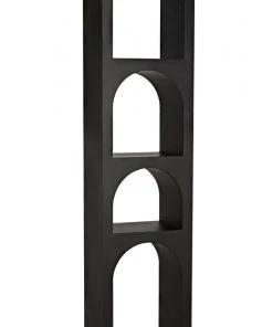 HOME OFFICE Noir Aqueduct Bookcase, B, Black Metal