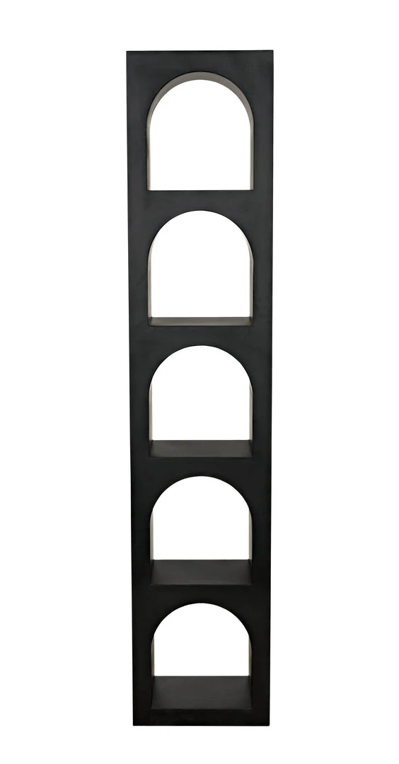 Noir Aqueduct Bookcase, C, Black Metal 5 Noir Aqueduct Bookcase, C, Black Metal